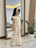 تاپ شلوار دخترانه مجلسی دانتل